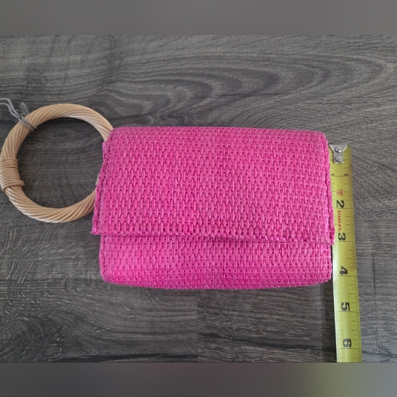 A New Day Straw Bracelet Pouch Clutch Purse NWT - Picture 5 of 5